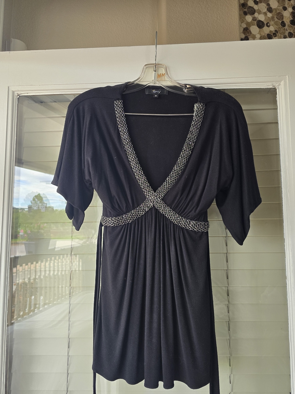 Sky V-neck Babydoll Top